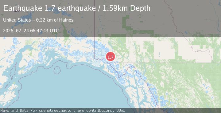 Map of Southern Yukon Territory, Canada