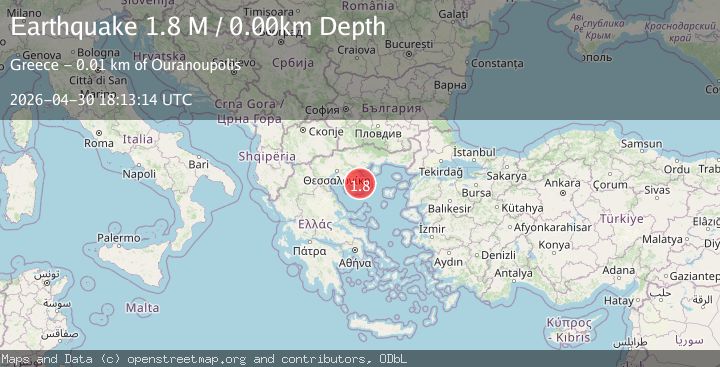 Map of Near the coast of Greece