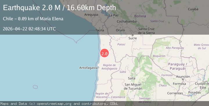 Map of Antofagasta, Chile