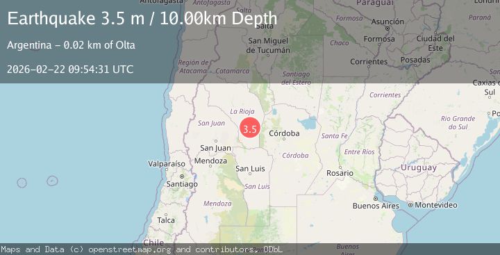 Map of La Rioja, Argentina