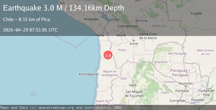Map of Tarapaca, Chile