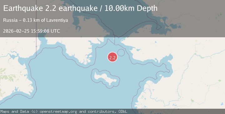 Map of Bering Strait