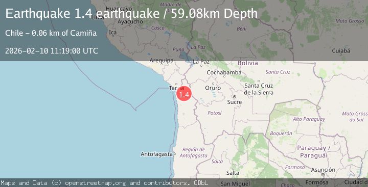 Map of Tarapaca, Chile