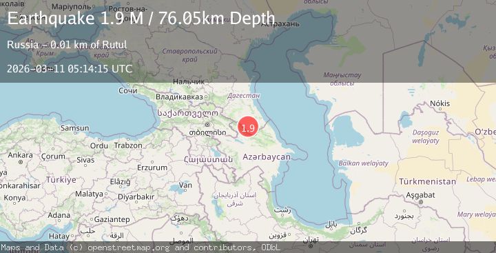 Map of Russia-Azerbaijan border region