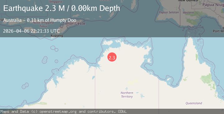 Map of Northern Territory, Australia