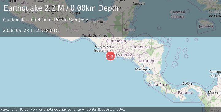 Map of offshore Guatemala