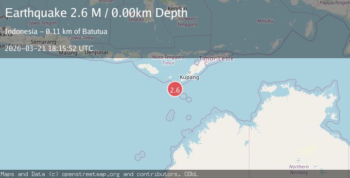 Map of south of Timor