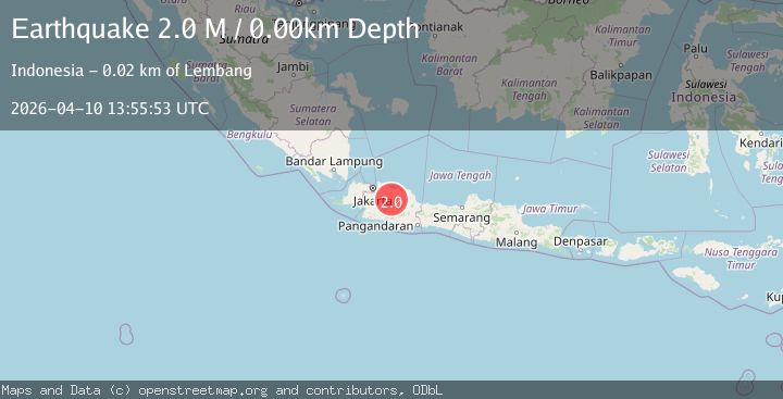 Map of Java, Indonesia