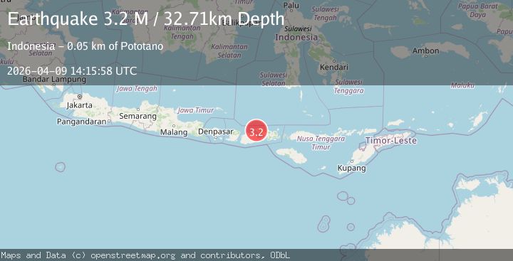 Map of Sumbawa region, Indonesia