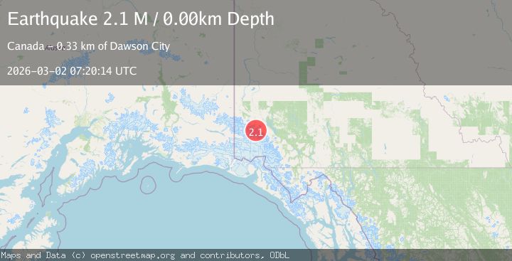 Map of Southern Yukon Territory, Canada