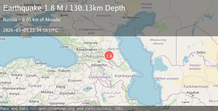 Map of Caucasus region, Russia