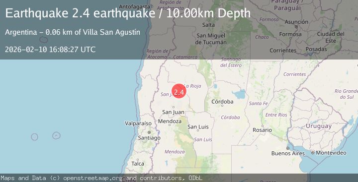 Map of San Juan, Argentina