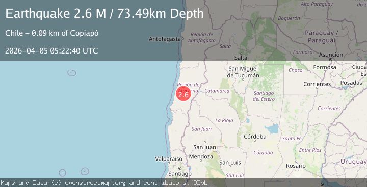 Map of Atacama, Chile