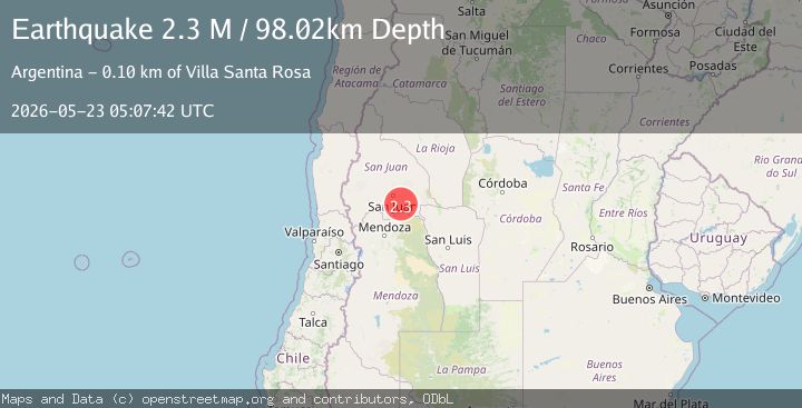 Map of San Juan, Argentina