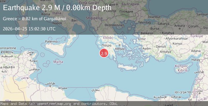 Map of Offshore southern Greece