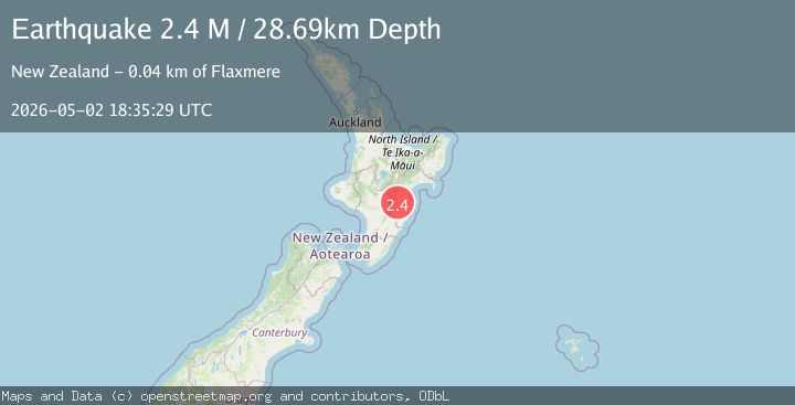 Map of Hastings District, New Zealand