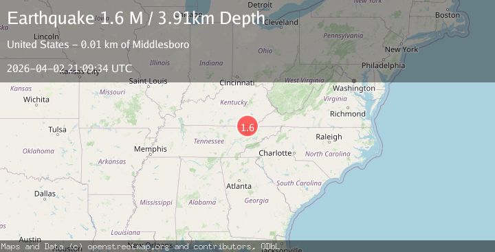Map of eastern Kentucky