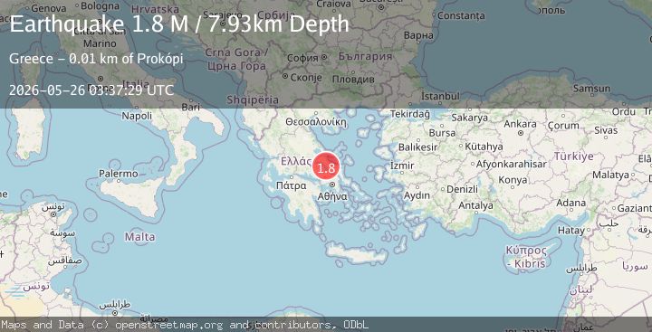 Map of Near the coast of Greece