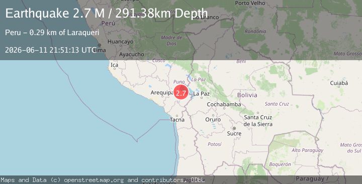 Map of Peru-Bolivia border region