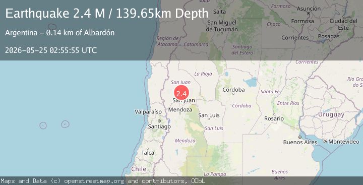 Map of San Juan, Argentina