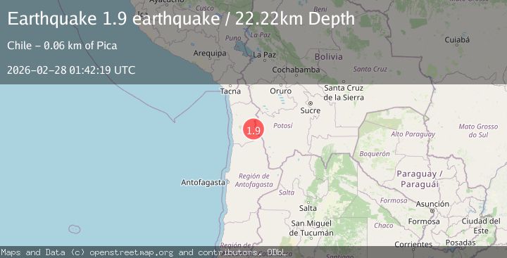 Map of Tarapaca, Chile