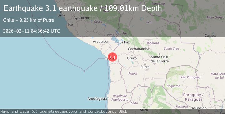 Map of Tarapaca, Chile