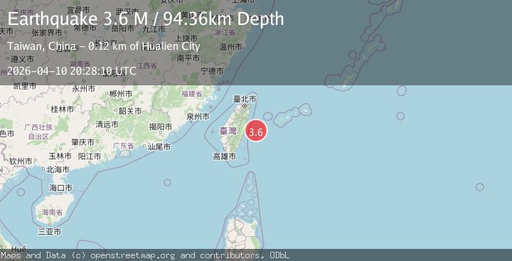 Map of Taiwan region