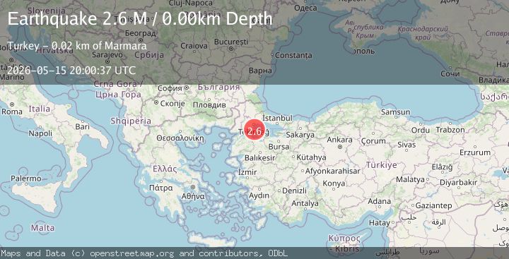 Map of Marmara Region, Turkey