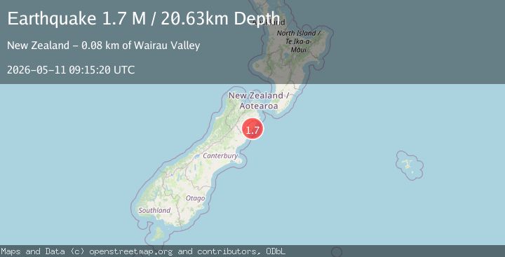 Map of Kaikoura District, New Zealand