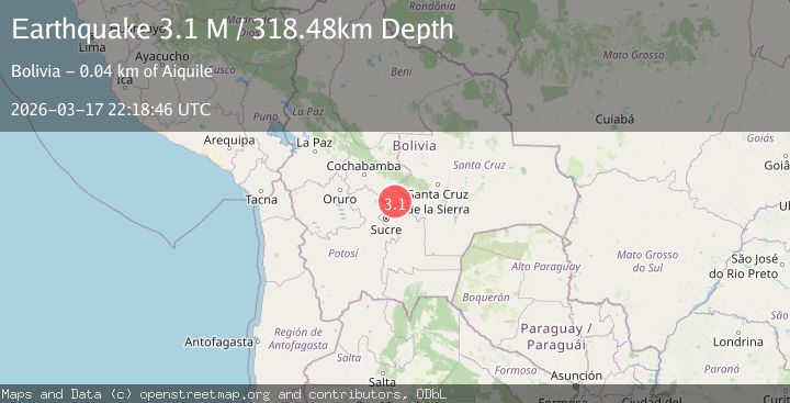 Map of Cochabamba, Bolivia