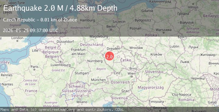Map of Germany-Czech Republic border region