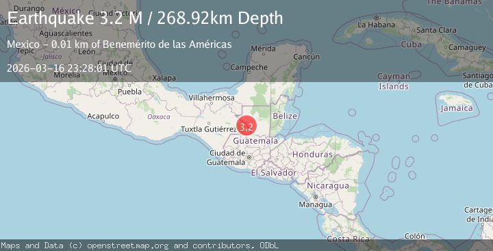 Map of Chiapas, Mexico