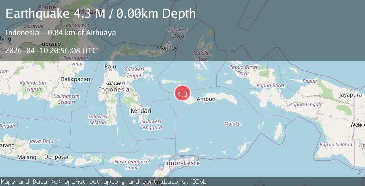 Map of Ceram Sea, Indonesia