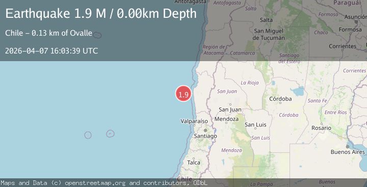 Map of offshore Coquimbo, Chile