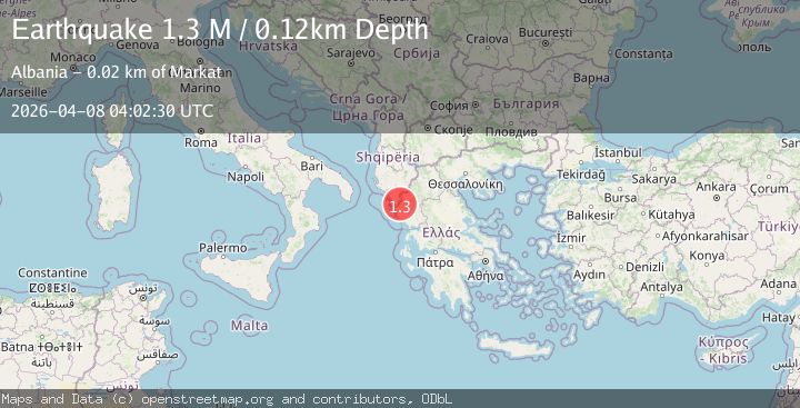 Map of Greece-Albania border region