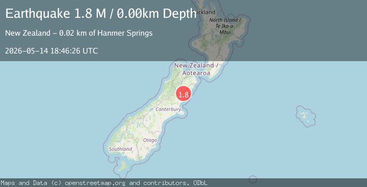 Map of Hurunui District, New Zealand