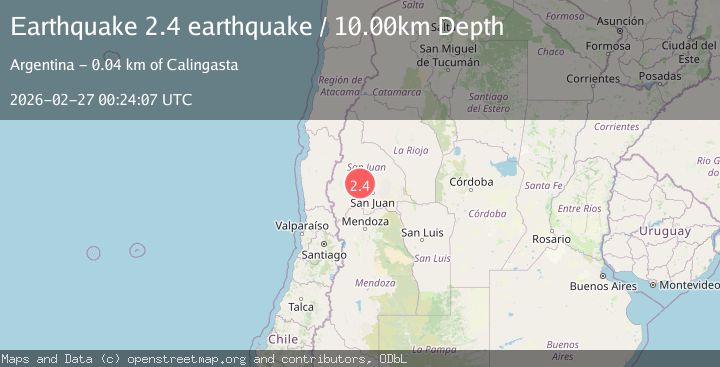 Map of San Juan, Argentina