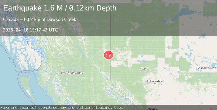 Map of British Columbia, Canada