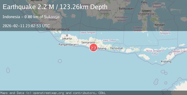 Map of Java, Indonesia