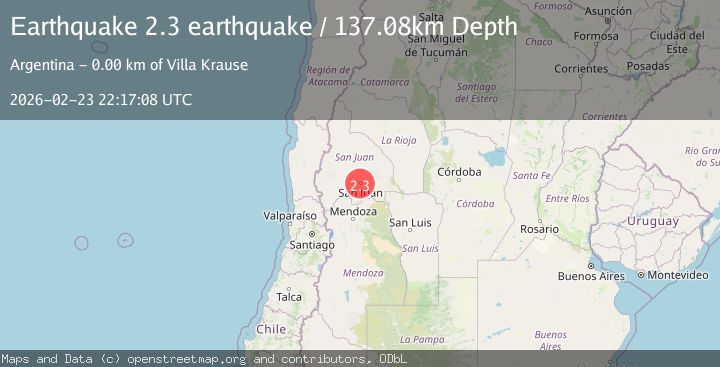 Map of San Juan, Argentina