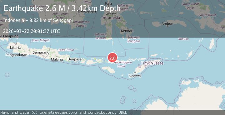 Map of Flores region, Indonesia