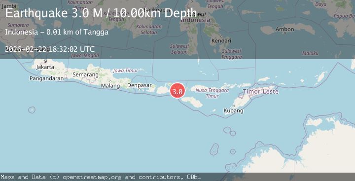 Map of Sumbawa region, Indonesia