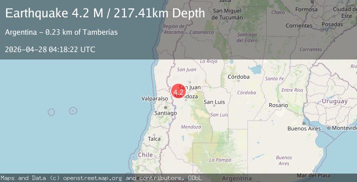 Map of Mendoza, Argentina