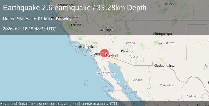 Map of California-Baja California border region