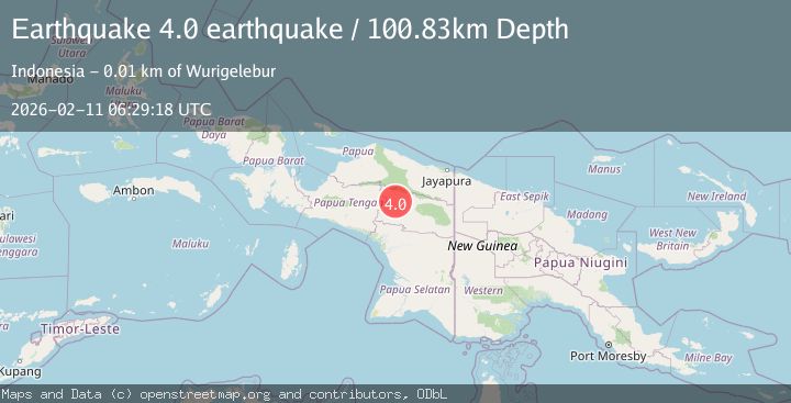 Map of Papua, Indonesia