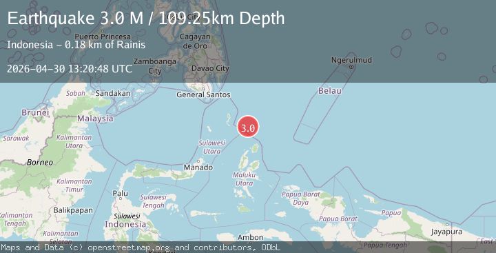 Map of north of Halmahera, Indonesia