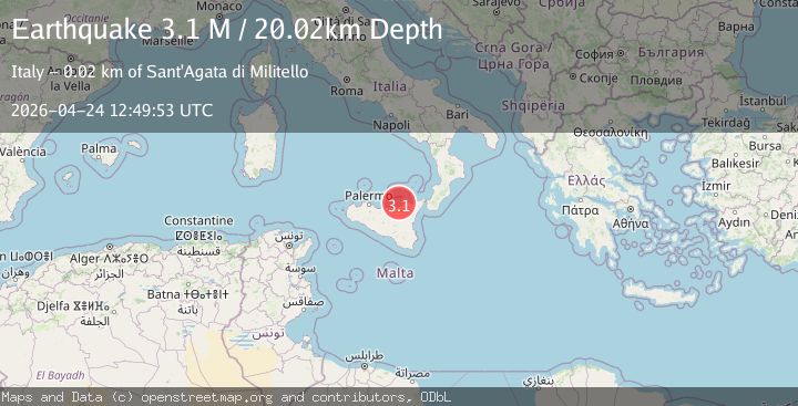 Map of Sicily, Italy
