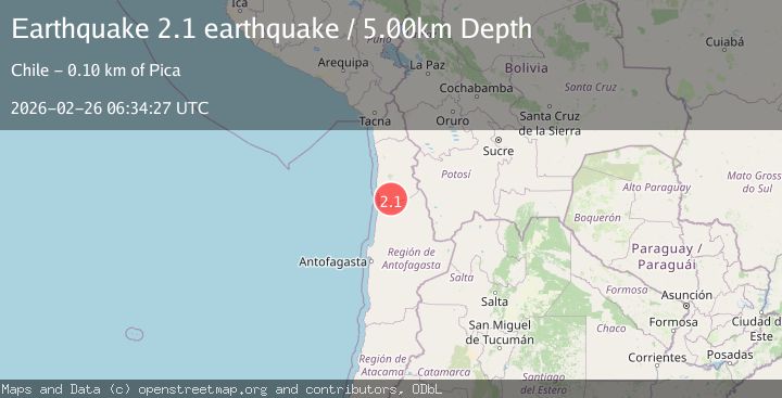 Map of Tarapaca, Chile
