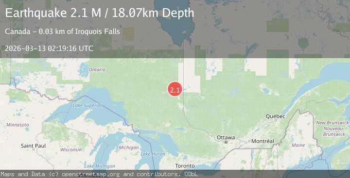 Map of Ontario, Canada