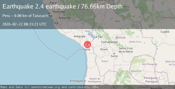 Map of southern Peru